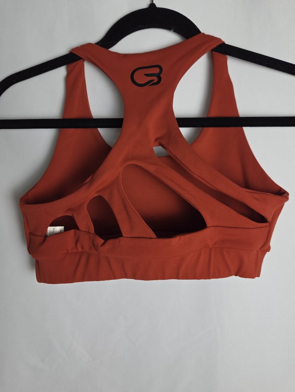 9two5fit Sports Bra Get in Line Rust Orange